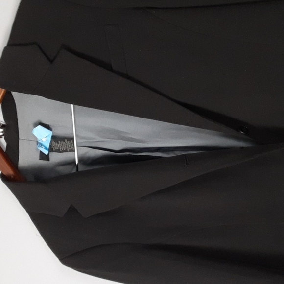 The Limited Double Breasted Black Fitted Stretch Blazer Suit Jacket - Picture 3 of 10